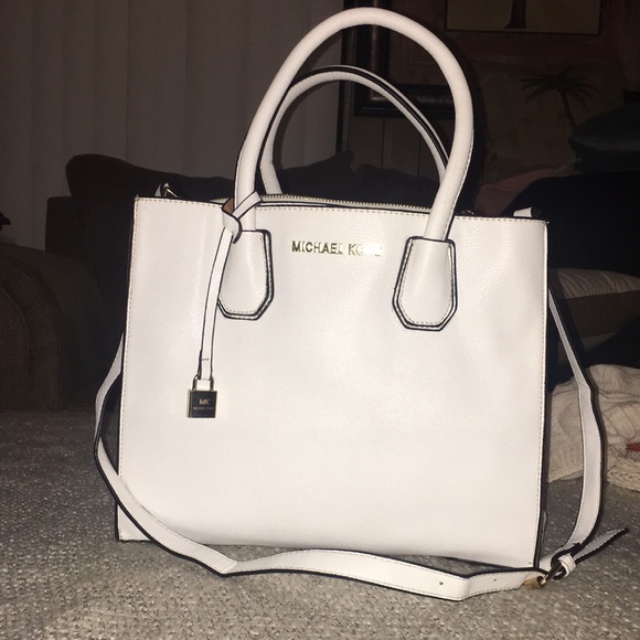 Michael Kors White Leather Handbag - Picture 1 of 9